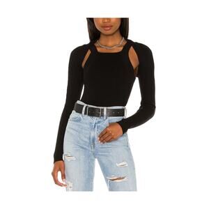 Pistola Ribbed Black Jolene Two Piece Set Size XS